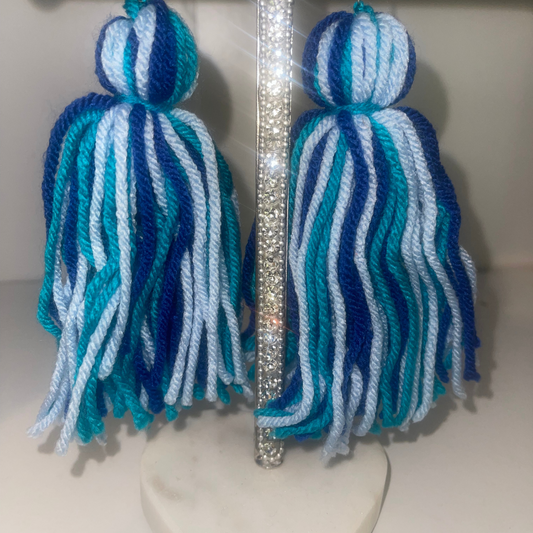Shades Of  Blue Tassels